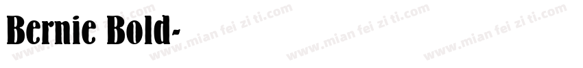 Bernie Bold字体转换